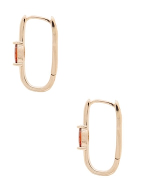 Aretes Oro Angelus con acabado brillante zirconia