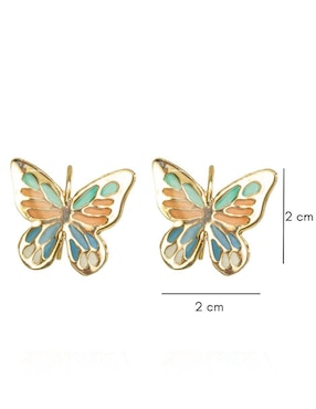 Aretes de mariposa Mayfer Joyería Ablime con acabado esmaltado