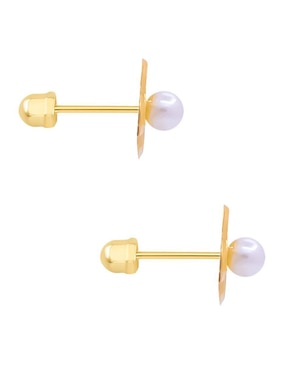Broqueles de flor Oro Angelus de oro con acabado brillante perla