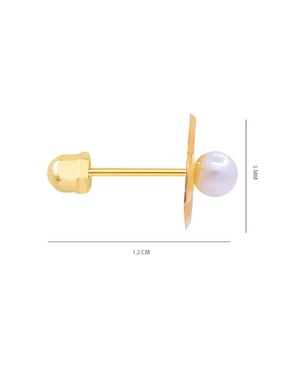 Broqueles de flor Oro Angelus de oro con acabado brillante perla
