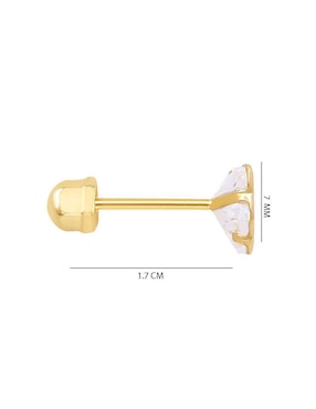 Broqueles de flor Oro Angelus de oro con acabado pavé zirconia