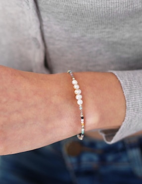 Pulsera Anante de plata con perla y cuarzo p 925 Terra