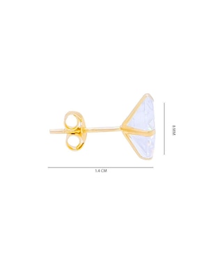 Broqueles circulares Oro Angelus de oro con acabado brillante zirconia