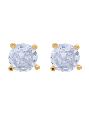 Aretes y collar cuadrados Oro Angelus zirconia