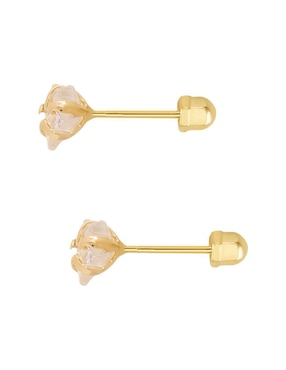 Broqueles de estrella Oro Angelus de oro con acabado brillante zirconia