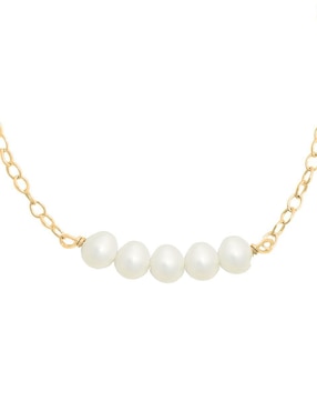 Pulsera Anante de plata P 925 Perlas con acabado baño de oro