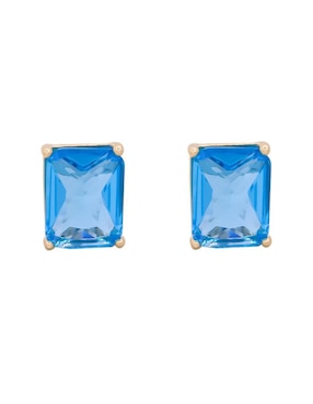 Aretes y collar cuadrado Oro Angelus zirconia