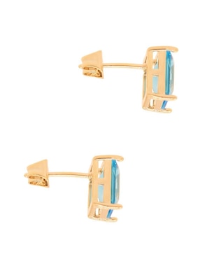 Aretes y collar cuadrado Oro Angelus zirconia