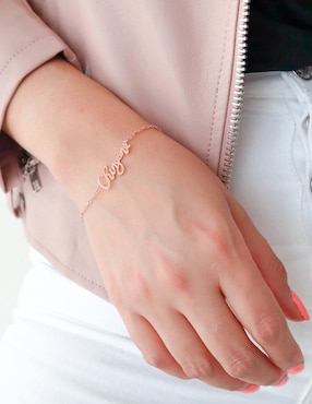 Pulsera Anante de plata P 925 Alma con acabado baño de oro rosa