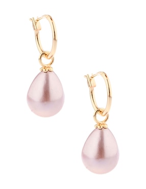 Arracadas de gota Anthony Vincent Pera con acabado brillante perla
