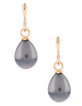 Aretes de gota Anthony Vincent con acabado brillante perla