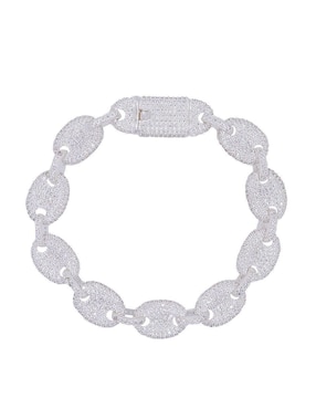 Pulsera Boscaini De Plata P925 Full Ice Con Acabado Pavé