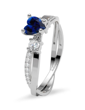 Anillo de corazón Amelie Joyas 14 k de oro zirconia brillante