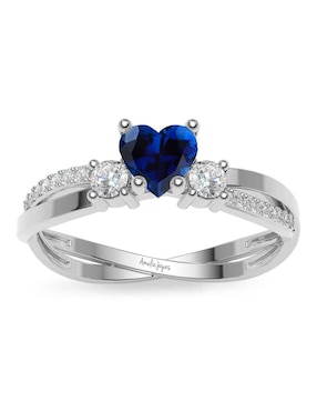 Anillo de corazón Amelie Joyas 14 k de oro zirconia brillante