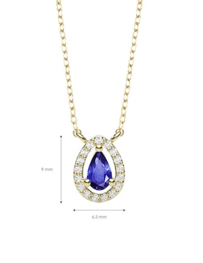 Collar con dije de gota Amelie Joyas de oro 14 K