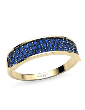 Anillo Amelie Joyas 14 k de oro zirconia brillante