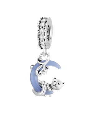 Charm De Gato Miow Kiki Collection De Plata P 925 Zirconia