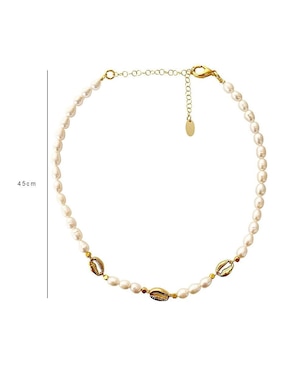 Collar Mancini de baño de oro 14 k