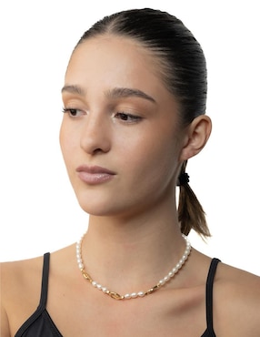Collar Mancini de baño de oro 14 k