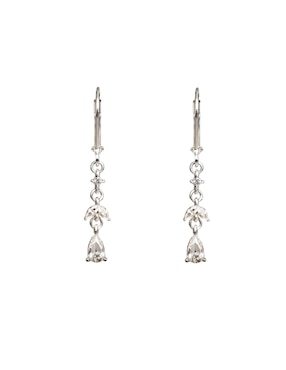 Aretes de gota Carré con acabado brillante zirconia