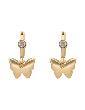 Aretes Cortos De Mariposa DKNY F24 Icons Con Acabado Brillante Cristal