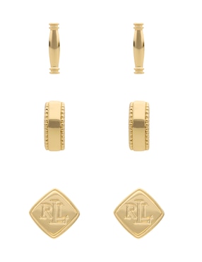 Set De Aretes Lauren Ralph Lauren Argyle Con Acabado Pulido