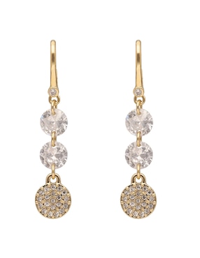 Aretes Largos De Gota DKNY Laurel Con Acabado Brillante Cristal