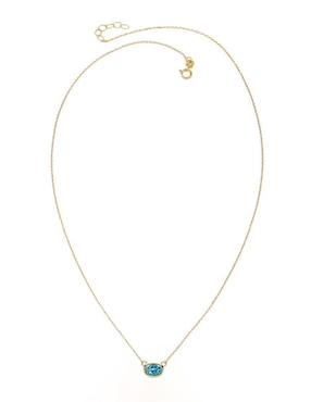 Collar con dije ovalado Amelie Joyas de oro 14 K