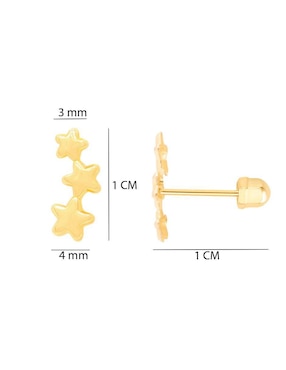 Broqueles de estrella Oro Angelus de oro con acabado brillante
