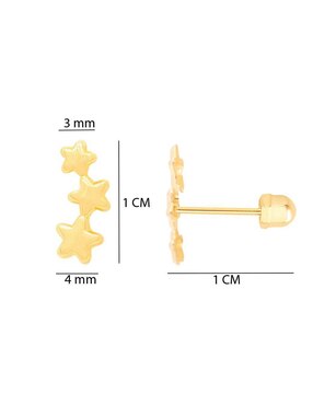 Broqueles de estrella Oro Angelus de oro con acabado brillante