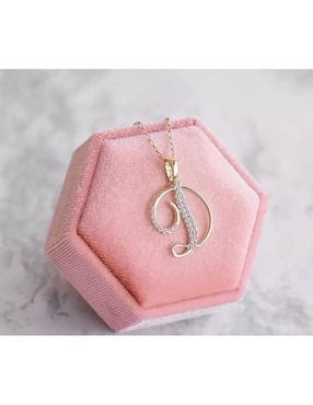 Dije de letra d Abba Joyas de oro 10 K