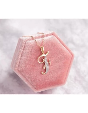 Dije de letra f Abba Joyas de oro 10 K
