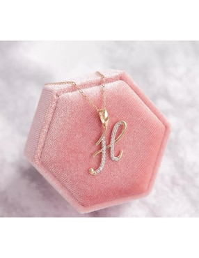 Dije de letra h Abba Joyas de oro 10 K