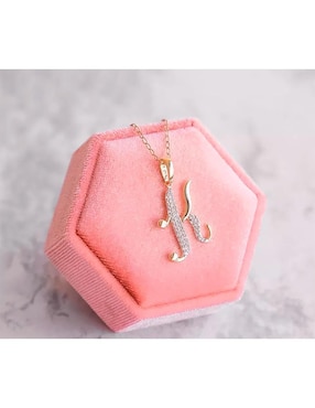 Dije de letra k Abba Joyas de oro 10 K