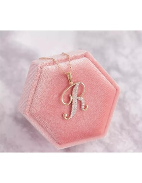 Dije de letra r Abba Joyas de oro 10 K