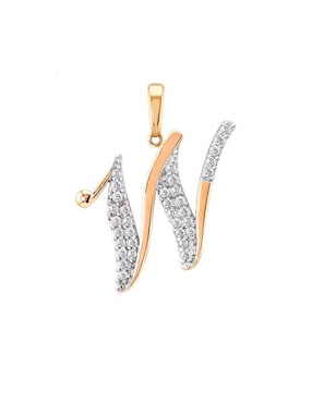 Dije de letra w Abba Joyas de oro 10 K