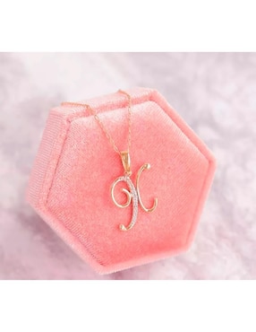 Dije de letra x Abba Joyas de oro 10 K