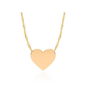 Collar Con Dije De Corazón Abba Joyas De Oro 10 K