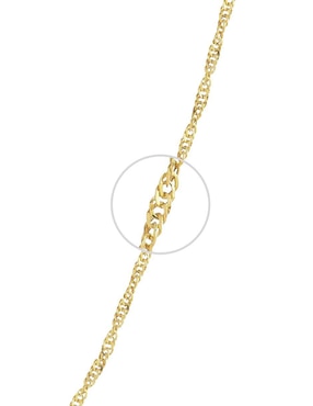 Collar con dije de corazón Abba Joyas de oro 10 K
