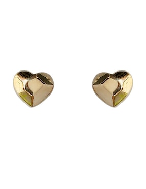 Aretes de corazón Sofia Blum de plata P 925 con acabado chapa de oro