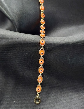 Pulsera Moon de oro laminado 10 k Ojo Turco