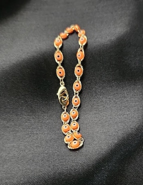 Pulsera Moon de oro laminado 10 k Ojo Turco