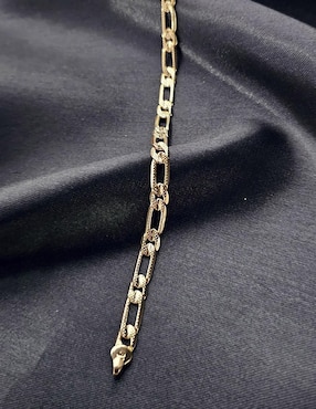Pulsera Moon de oro laminado 8 K Eslabón Grande con acabado baño de oro