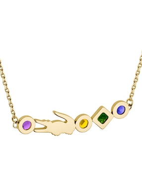 Collar Lacoste Deva de baño de oro