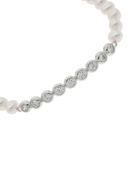 Pulsera Mayfer Joyería de plata con perla p 925 Nupcial