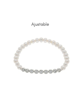 Pulsera Mayfer Joyería de plata con perla p 925 Nupcial