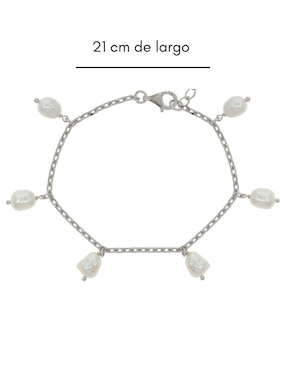 Pulsera Mayfer Joyería de plata con perla p 925 Nupcial