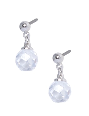 Aretes de esfera Mossimo con acabado brillante zirconia