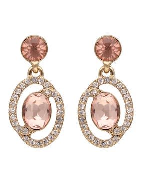 Aretes Cortos Ovalados Givenchy Wrapped In Pave Con Acabado Brillante Cristal