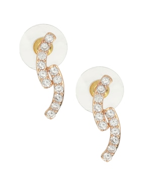 Aretes Cortos Napier Social CZ Ears F1 Con Acabado Brillante Zirconia